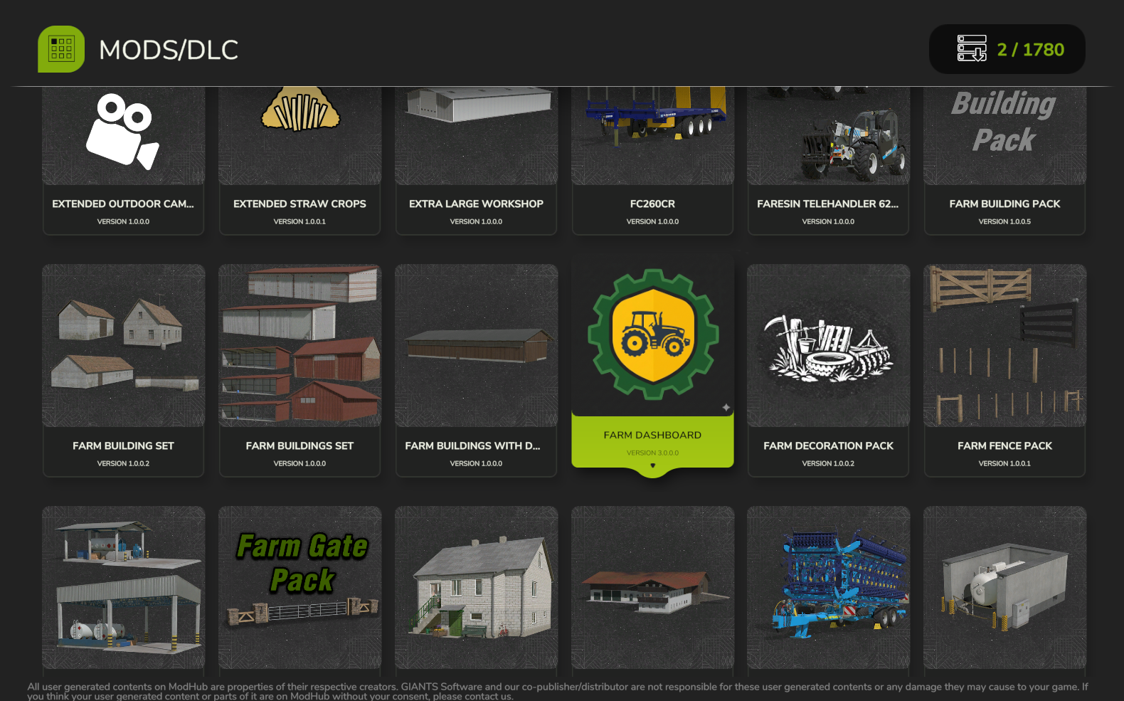 Mod enabled in FS25